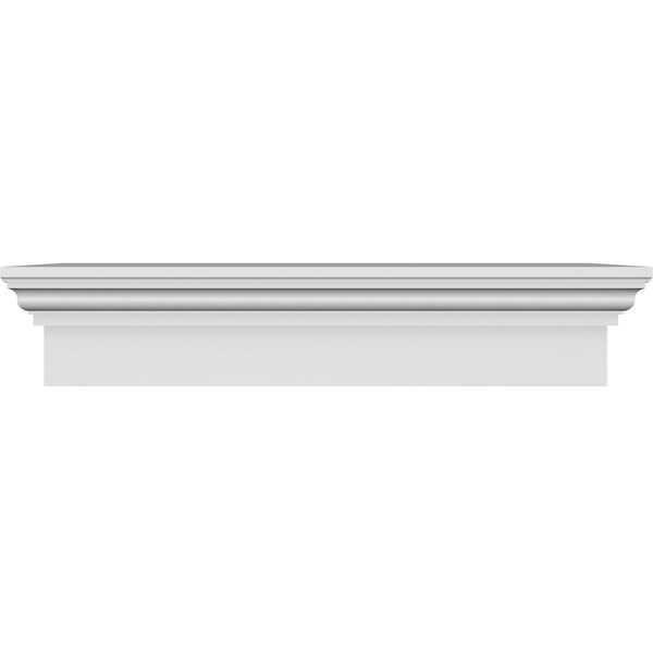 Ekena Millwork 111" Bottom Width x 117 1/4" Top Width x 9"H x 1"P Traditional Crosshead CRH09X111 - main